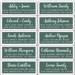 Briefkaart Calligrafie Weddenschap Adresetiketten Sticker