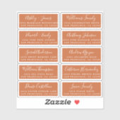 Briefkaart Calligrafie Weddenschap Adresetiketten Sticker (Vel)