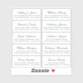 Briefkaart Calligrafie Weddenschap Adresetiketten Sticker (Vel)