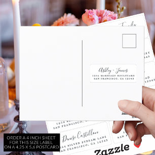 Briefkaart Calligrafie Weddenschap Adresetiketten Sticker