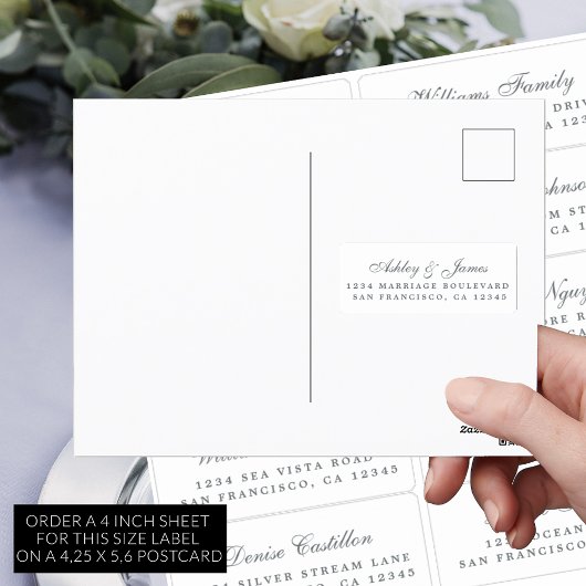 Briefkaart Calligrafie Weddenschap Adresetiketten Sticker