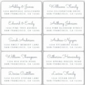 Briefkaart Calligrafie Weddenschap Adresetiketten Sticker (Voorkant)