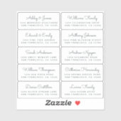 Briefkaart Calligrafie Weddenschap Adresetiketten Sticker (Vel)