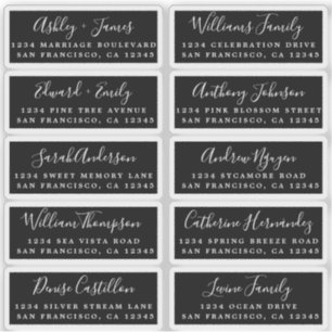 Briefkaart Calligrafie Weddenschap Adresetiketten Sticker