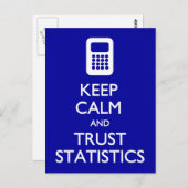 Briefkaart Calm Trust Statistics houden (Voorkant / Achterkant)