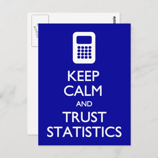 Briefkaart Calm Trust Statistics houden (Voorkant / Achterkant)