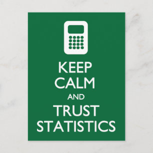 Briefkaart Calm Trust Statistics houden