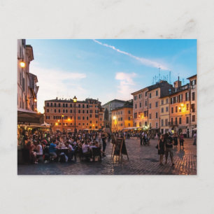 Briefkaart Campo de Fiori Rome   Sunset