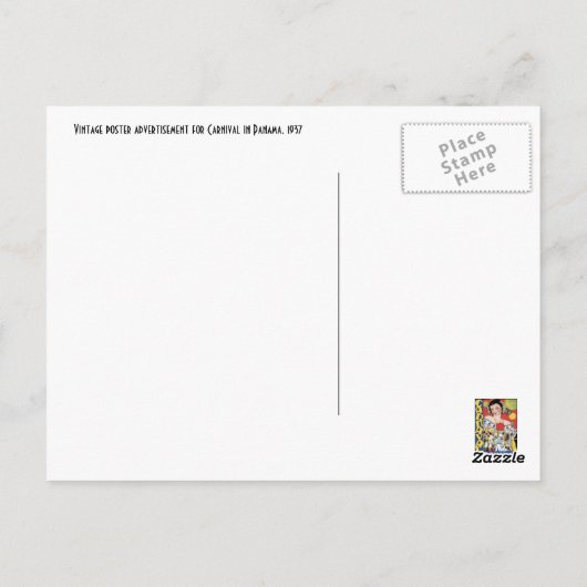 Briefkaart: Carnaval Briefkaart (Achterkant)