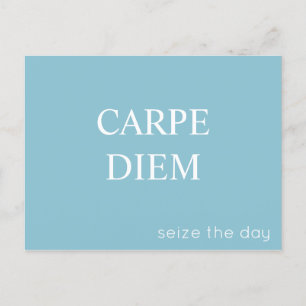 Briefkaart Carpe Diem Latijnse Quote - Turquoise