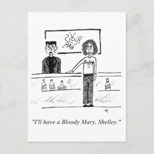 Briefkaart Cartoon (Voorkant)