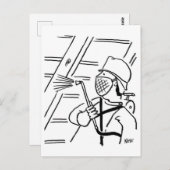 Briefkaart Cartoon voor houtbehoud (Voorkant / Achterkant)