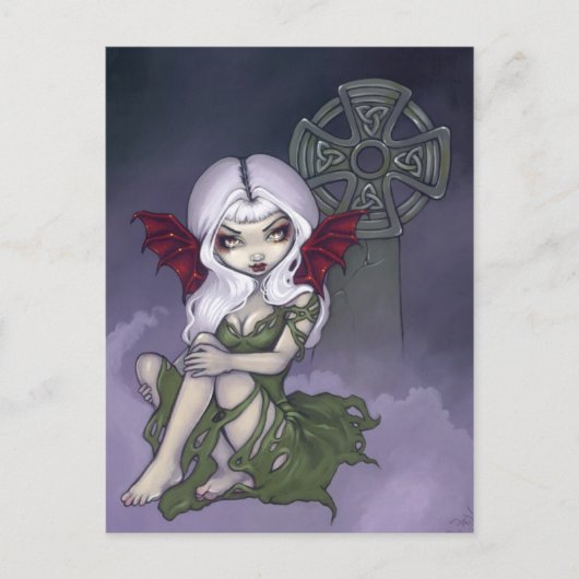 briefkaart "Cemetery Mist" (Voorkant)