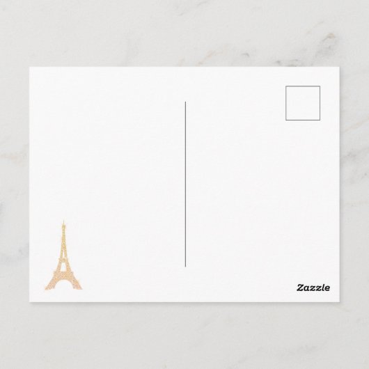 Briefkaart Champagne Eiffel Tower (Achterkant)