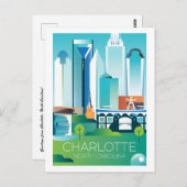 Briefkaart Charlotte, North Carolina (Voorkant / Achterkant)