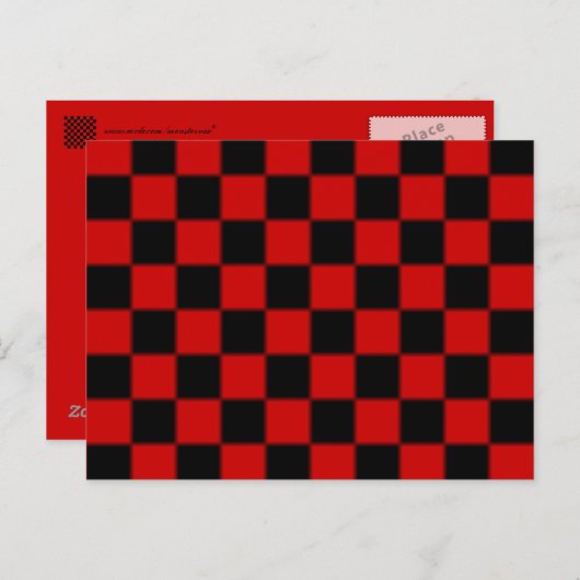 Briefkaart Checker Pattern (Voorkant / Achterkant)