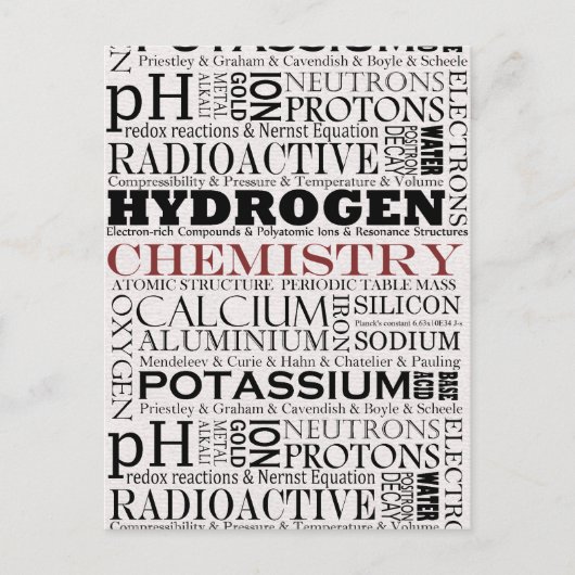 Briefkaart chemie (Voorkant)