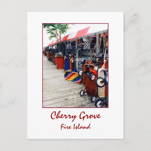 briefkaart "Cherry Grove Pride Wagon" (Voorkant)