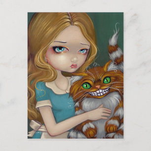 briefkaart "Cheshire Cat Cuddle"