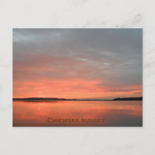 briefkaart chiemsee-zonsondergang