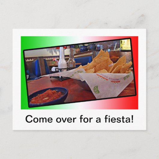 Briefkaart — Chips en Salsa (Voorkant)