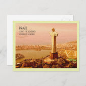 Briefkaart Christus, het voormalige Brazilië (Voorkant / Achterkant)