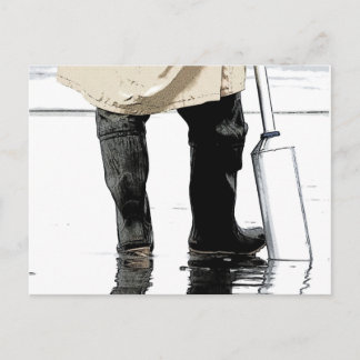 Briefkaart Clam Digging