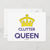 briefkaart "Clutter Queen" (Voorkant / Achterkant)