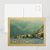 Briefkaart Como Italië Vintage Travel (Voorkant / Achterkant)