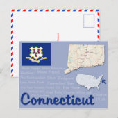 Briefkaart "Connecticut" (Voorkant / Achterkant)
