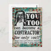 Briefkaart contractant — Funny  Retro (Voorkant / Achterkant)
