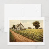 Briefkaart - Cornfield Boerderij (Voorkant / Achterkant)