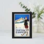 Briefkaart Cortina D' AMPEZZO Italië Groeten (Staand voorkant)