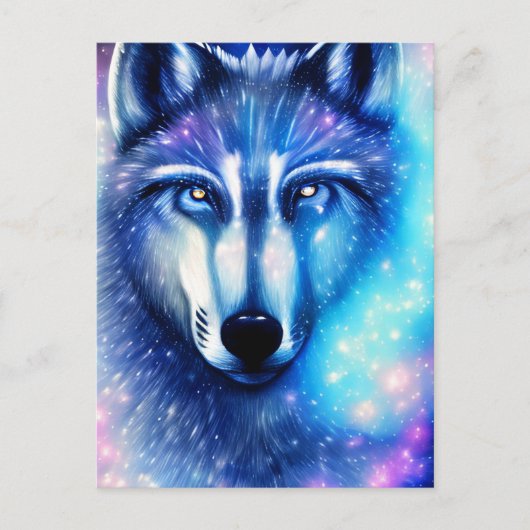 Briefkaart Cosmic Wolf (Voorkant)