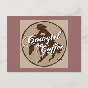 briefkaart "Cowgirl on Coffee"