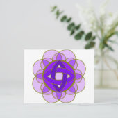 briefkaart "Crown Chakra" (Staand voorkant)