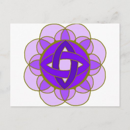 briefkaart "Crown Chakra" (Voorkant)