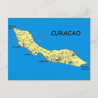 Briefkaart Curaçao op het eiland Sun