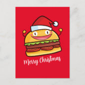 Briefkaart Cute Kersthamburger personaliseren (Voorkant)