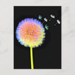 Briefkaart Dandelion Seeds Neon