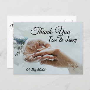 Briefkaart dank u voor uw aanwezigheid bij de uitn