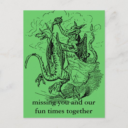 Briefkaart Dansingsdragons (Voorkant)