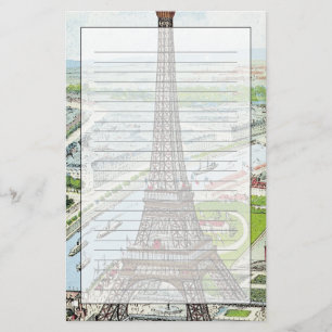 Briefkaart dat de Eiffeltoren weergeeft Briefpapier