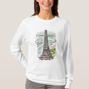Briefkaart dat de Eiffeltoren weergeeft T-shirt