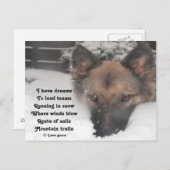 Briefkaart dat ik droomgedicht heb van Ladee Basse (Voorkant / Achterkant)