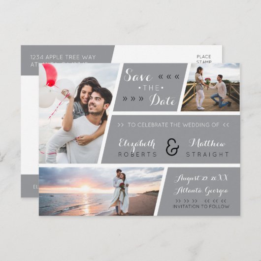 Briefkaart Datum bekendmaking opslaan (Voorkant / Achterkant)