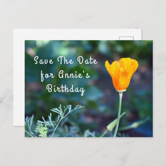 Briefkaart Datum bekendmaking opslaan (Voorkant / Achterkant)