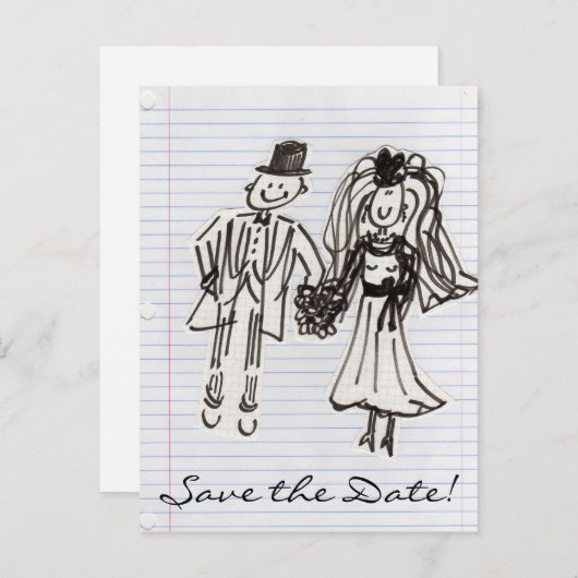 briefkaart "DATUM OPSLAAN" (Voorkant / Achterkant)