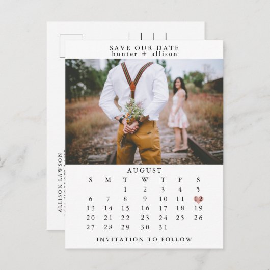 Briefkaart Datum opslaan (Voorkant / Achterkant)