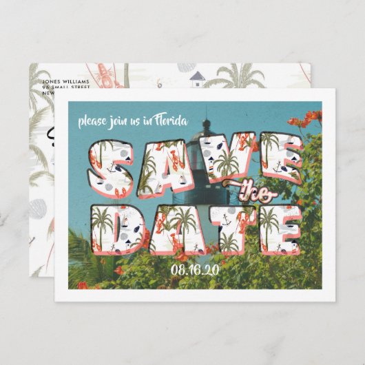 Briefkaart | Datum opslaan (Voorkant / Achterkant)